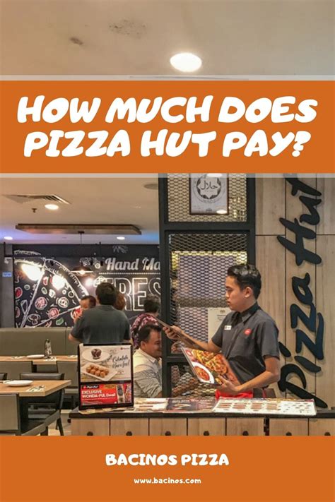 How much does pizza hut pay per hour - How much does a Cook make at Pizza Hut in the United States? Average Pizza Hut Cook hourly pay in the United States is approximately $12.12, which is 15% below the national average. Salary information comes from 892 data points collected directly from employees, users, and past and present job advertisements on Indeed in the past 36 months.